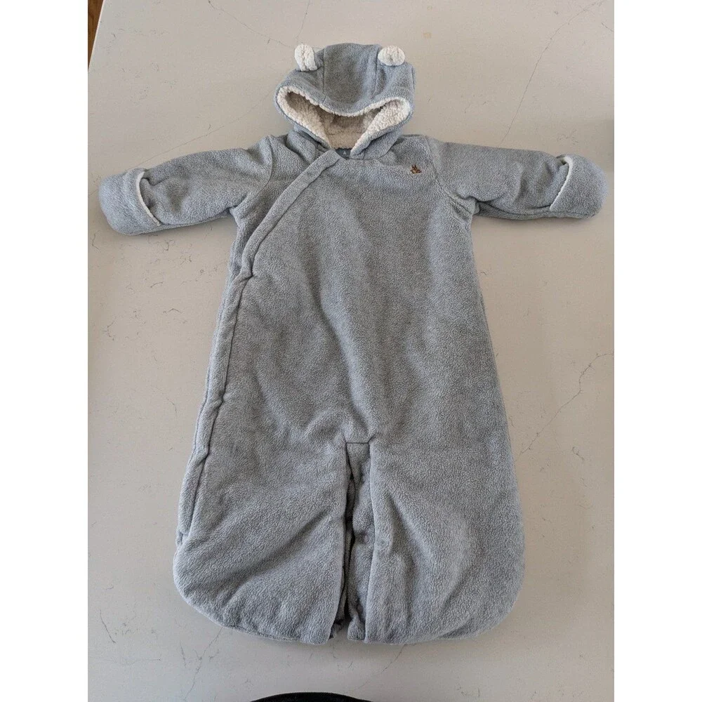 Baby Gap Gray Fleece Bunting, 0-3m